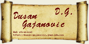 Dušan Gajanović vizit kartica